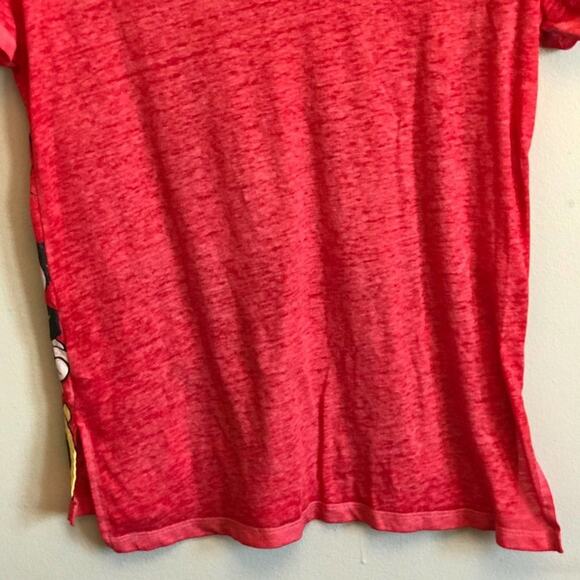 Disney S Minnie Mouse top lightweight red white casual sheer - Picture 6 of 6